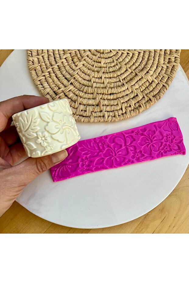 Floral Pattern-2 Polymer Clay / Ceramic Mud Pattern Roll - 1