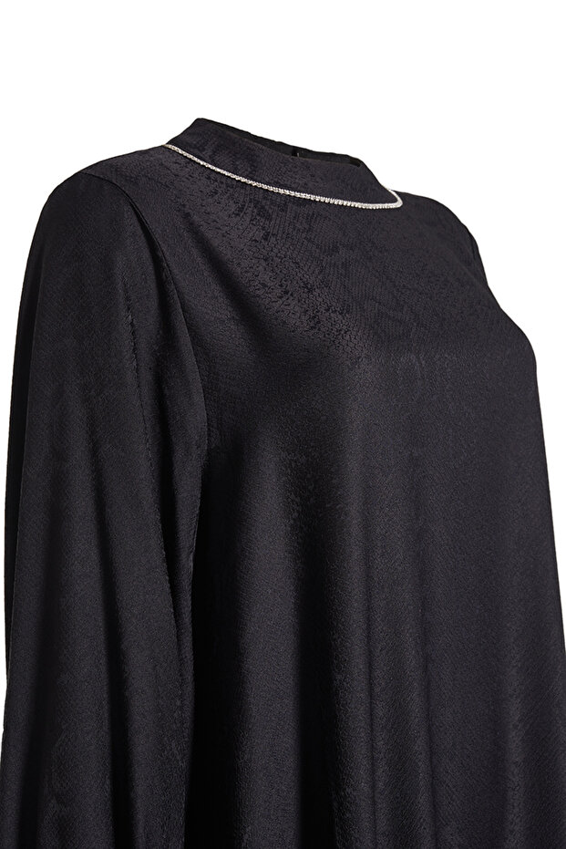 Desenli İşlemeli Elbise - 2