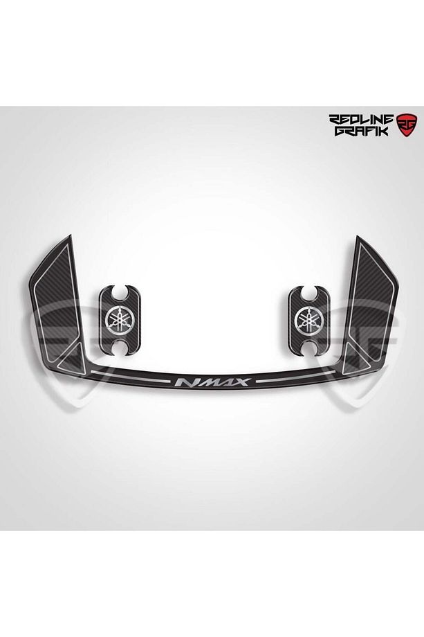 Yamaha Nmax Fren Hidrolik Kapak Koruyucu Pad Ve Gösterge Panel Çerçeve Stickeri 3d Gümüş - 2