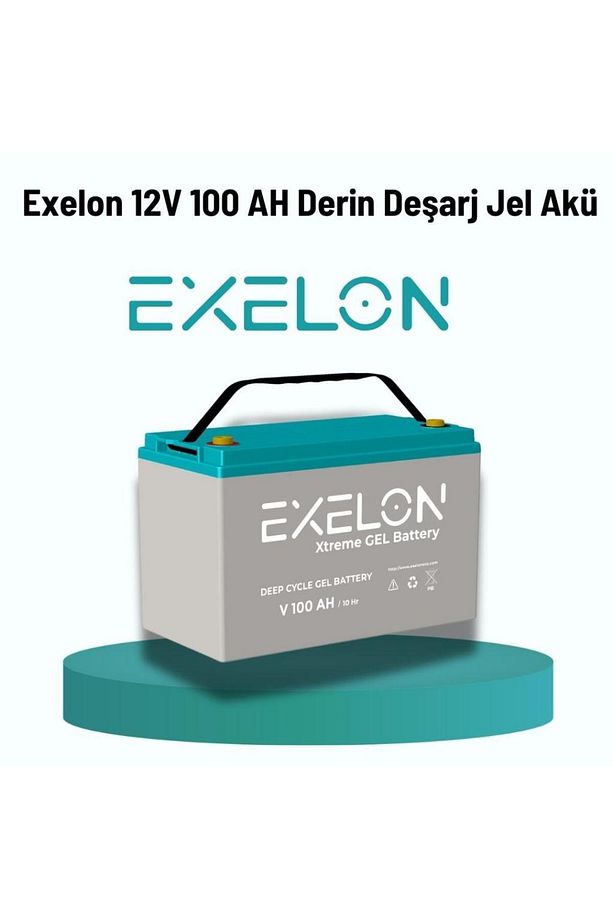Exelon 12 Volt 100 Amper Jel Akü Derin Döngü Deep Cycle - 1