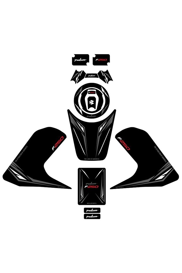 Bajaj Pulsar F250 2023 Model Gidon Pad Set Beyaz Edition Special Series Redline Grafik - 2