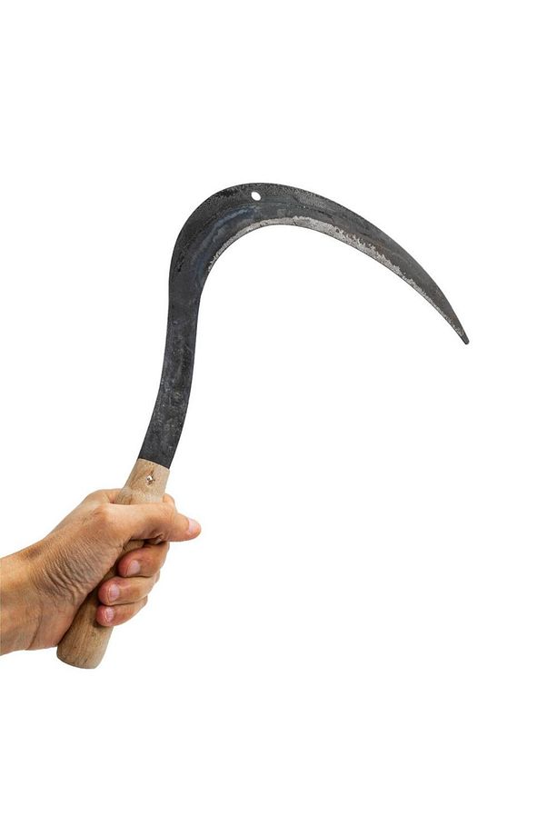 Ergüven OR100-03 Dövme Çelik Ahşap Saplı Büyük Orak - 6