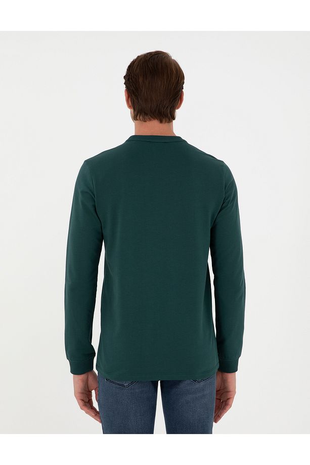 Zümrüt Regular Fit Bisiklet Yaka Basic Sweatshirt 50298968-VR055 - 5