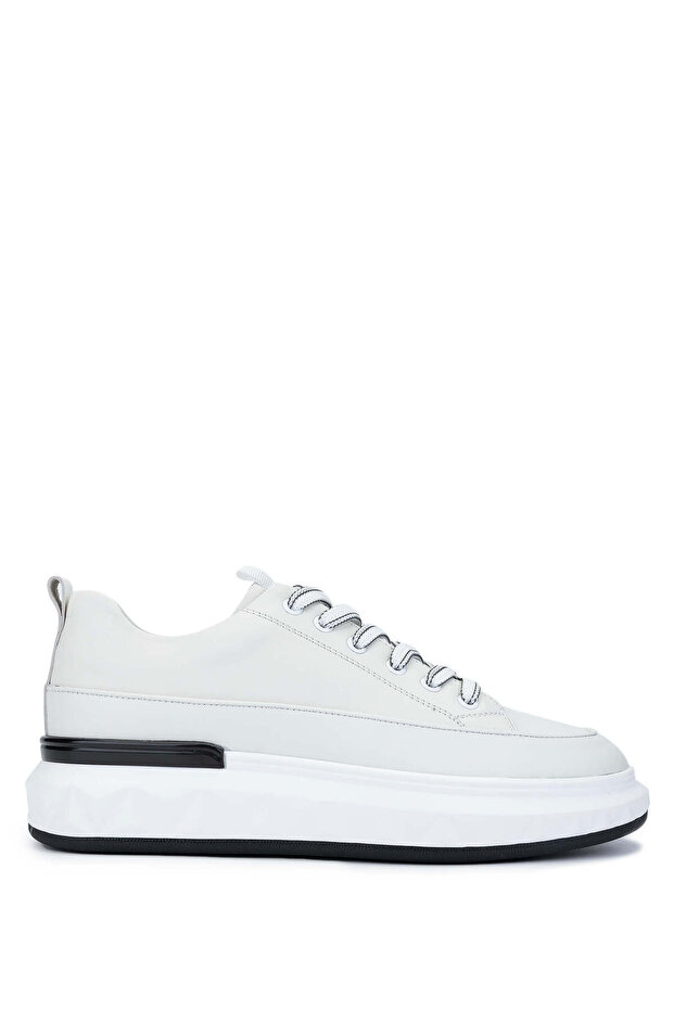 Men's Genuine Leather White Casual Shoes