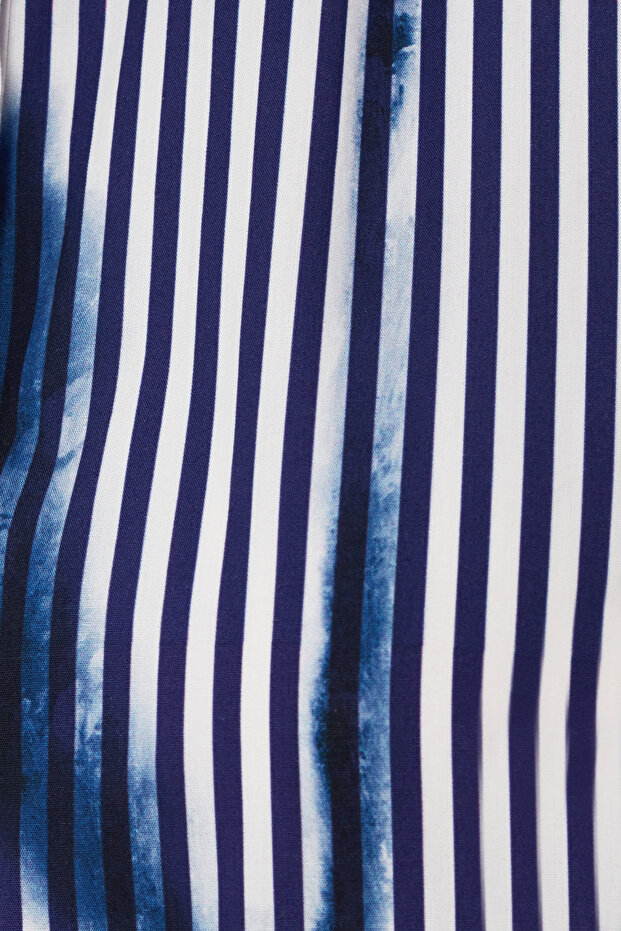 Volanlı Gömlek Elbise - 9