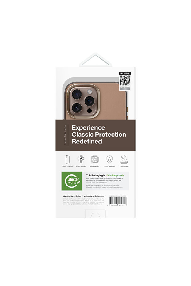 İphone 16 Pro Max Uyumlu Kılıf Lyden DS Dual Tone Vegan Deri Kaplama Magsafe Özellikli (MagClick™) - 6