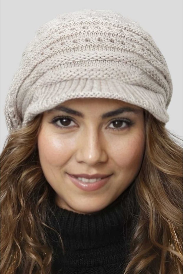 Women's Brim Lined Knitwear Knitted Beret