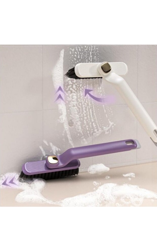 Rotating Head Cleaning Brush with Tweezers Bathroom Kitchen Sink Detail Cleaning Brush