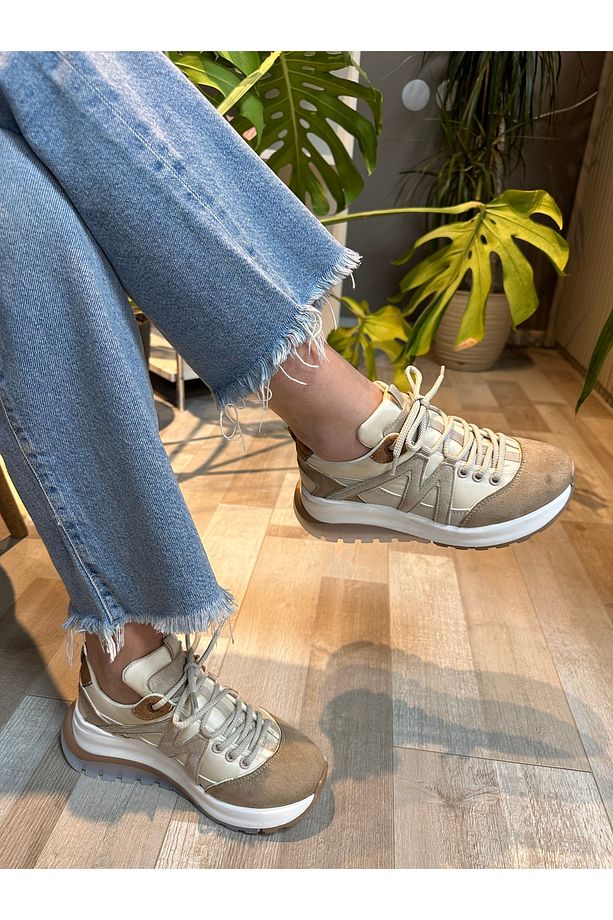 Gemma Paraşüt kumaş Yüksek taban Kadın Sneaker - 1