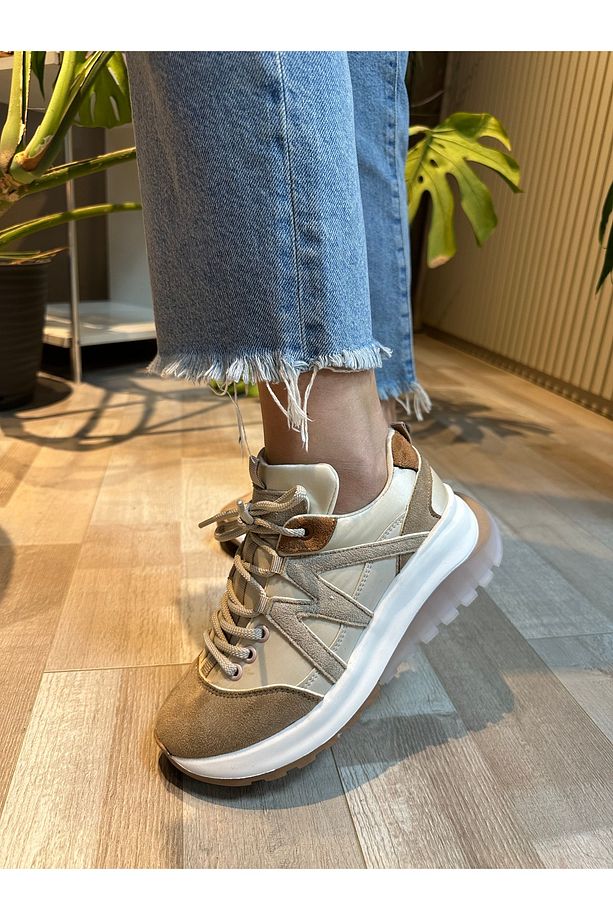 Gemma Paraşüt kumaş Yüksek taban Kadın Sneaker - 3