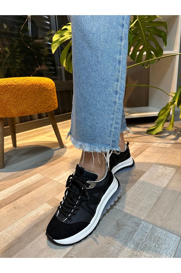 Gemma Paraşüt kumaş Yüksek taban Kadın Sneaker - 5
