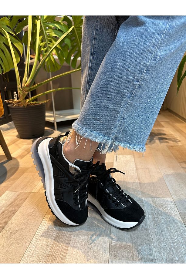 Gemma Paraşüt kumaş Yüksek taban Kadın Sneaker - 4