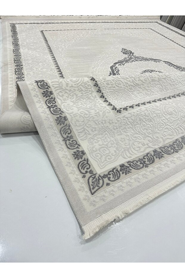 Bambu Halı Gri Bej Argın Halı - 4