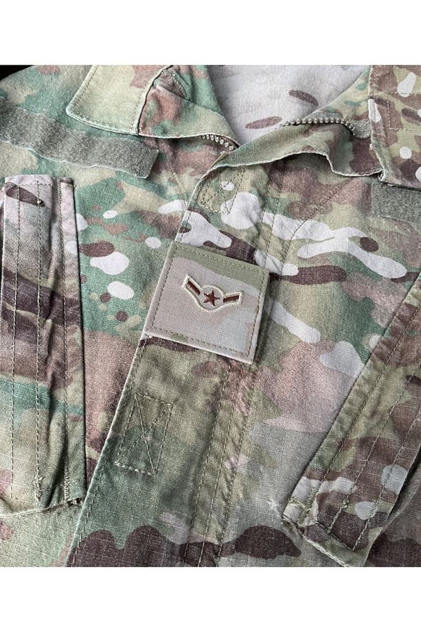 US Army Multicam Kamuflaj+Havacı Rütbe Peç Unisex (S Beden) - 6