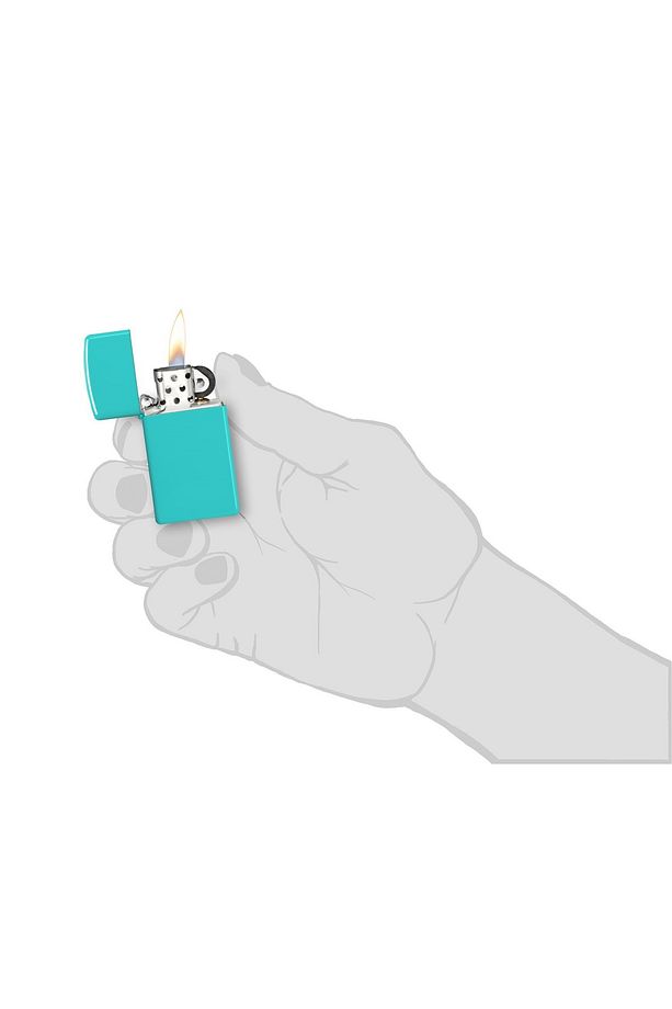 Slim Flat Turquoise Çakmak - 4
