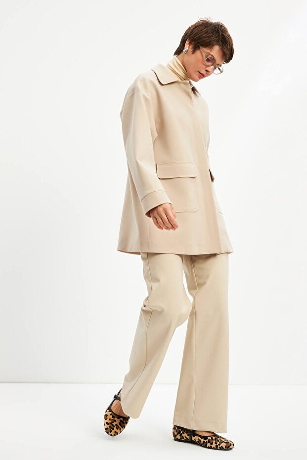 سترة طويلة مبطنة أساسية من إكرو - 5