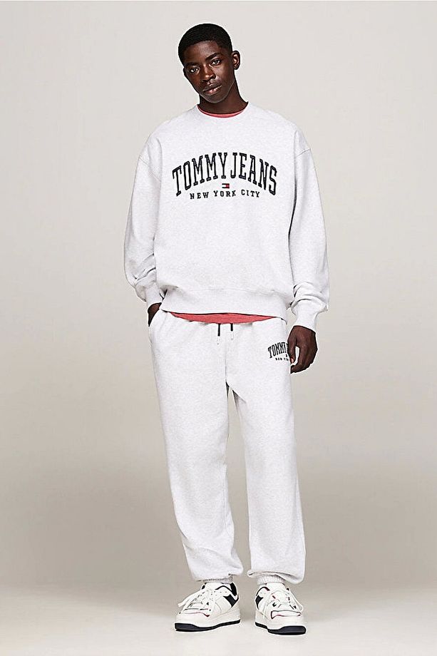 Tommy Jeans Tjm Rlx Varsıty Sweatpants Erkek Gri Eşofman Altı Dm0dm19802pj4 - 3
