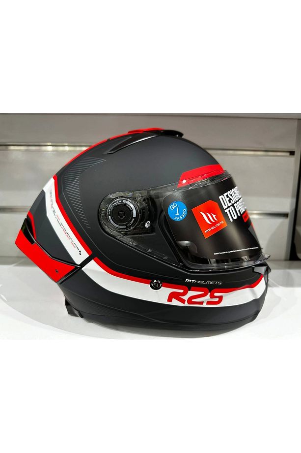 KASK MT THUNDER 4 SV R25 B5 MAT SİYAH/KIRMIZI - 2