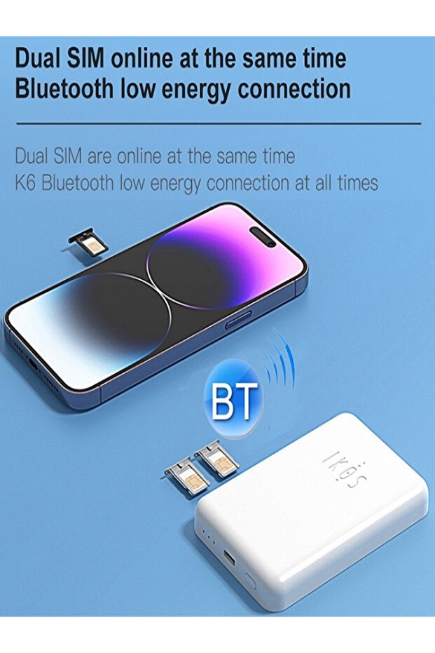 IKOS K6 Awireless çift üçlü SIM adaptörü iPhone için-2 veya 4 SIM kart aynı anda aktif-WiFi - 3