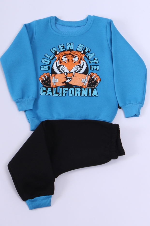 طقم بدلة رياضية للأولاد 3 خيوط - طباعة شخصية E7 - 2