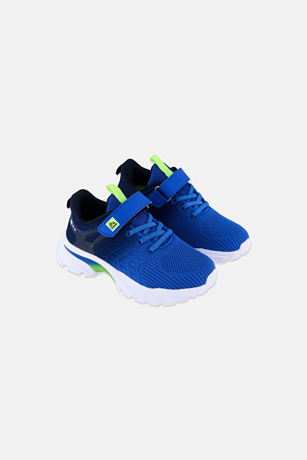 Kids Boy Ombre Velcro Running Shoes, Blue