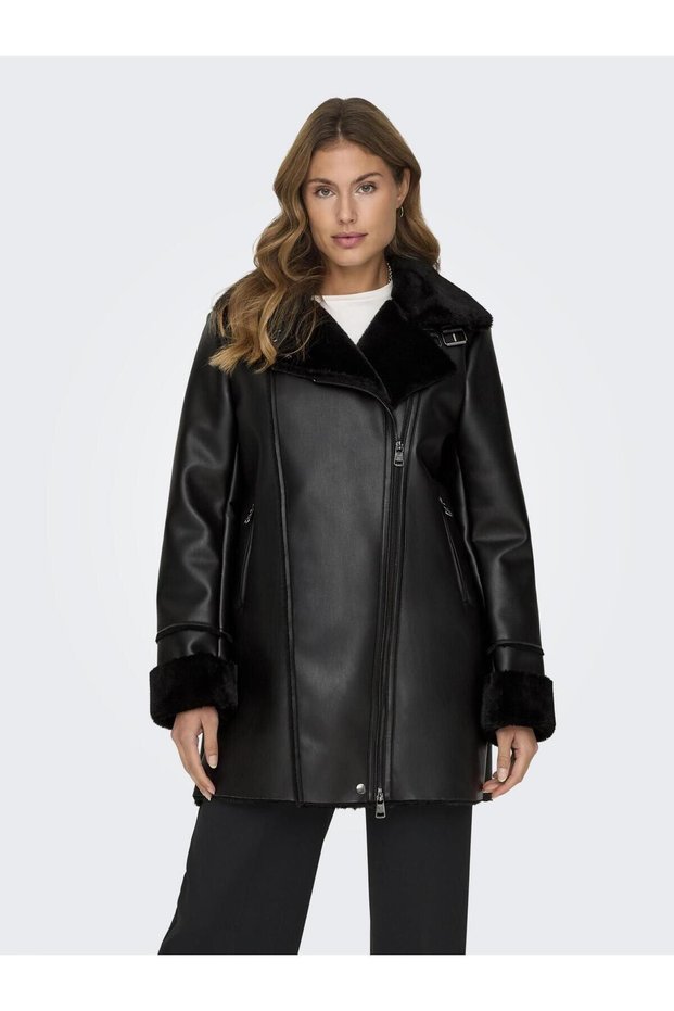 15325995 Onlmarıam Bonded Coat Otw Women's Fur Lined Coat