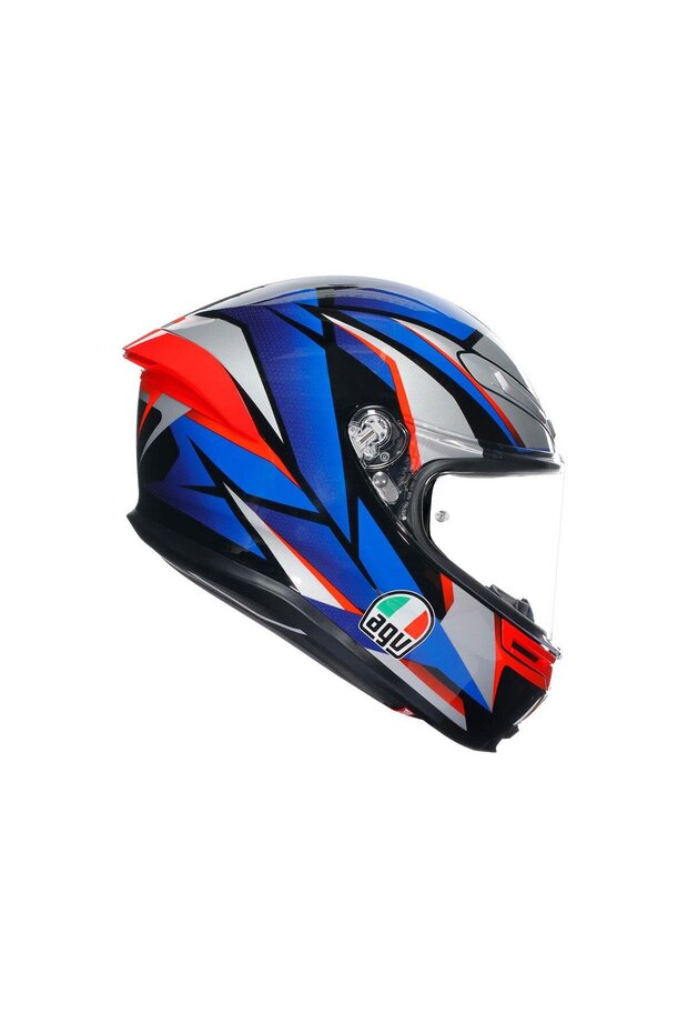 K6 S Slashcut Blue Red Kapalı Kask - 3