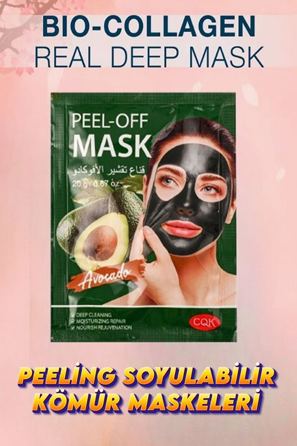 Collagen Soyulabilir Deep Peeling Siyah Çamur Maskeleri 6 Adet Set - 2