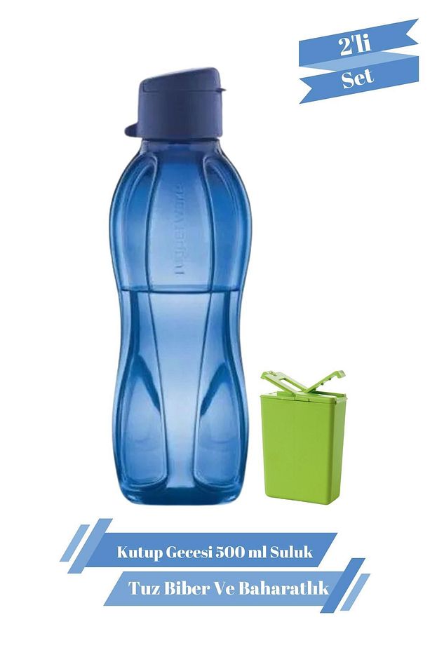 ECO Kutup Gecesi 500 ml Suluk Matara Tuzluk Karabiberlik Çevre Dostu 2'li Set - 1