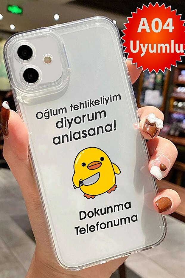 حافظة سيليكون شفافة متوافقة مع هاتف سامسونج جالاكسي A04 - 1