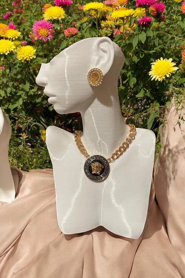 21 cm Necklace Earring Jewelry Stand, Jewelry Mannequin, Female Figure Jewelry Organizer Special for Stores and Homes
