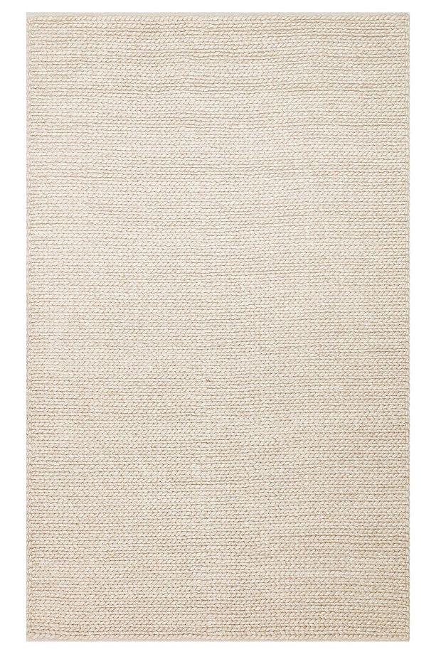 JADE BASKETWEAVE BEIGE  Naturel Kazak Örgü Desenli El Dokuma Örgü Halı - 1