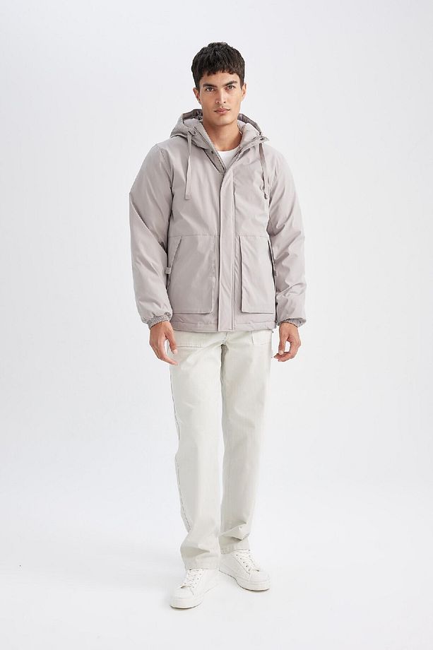 Regular Fit Kapüşonlu Fermuarlı Cepli Mont C6595AX24AU - 6