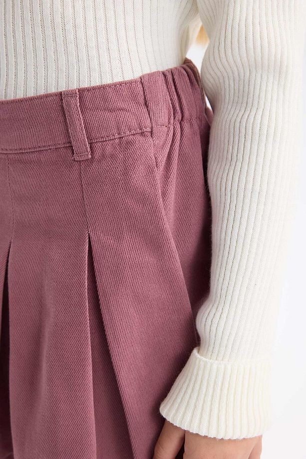Kız Çocuk Pileli Gabardin Şort Etek D6042A824WN - 5