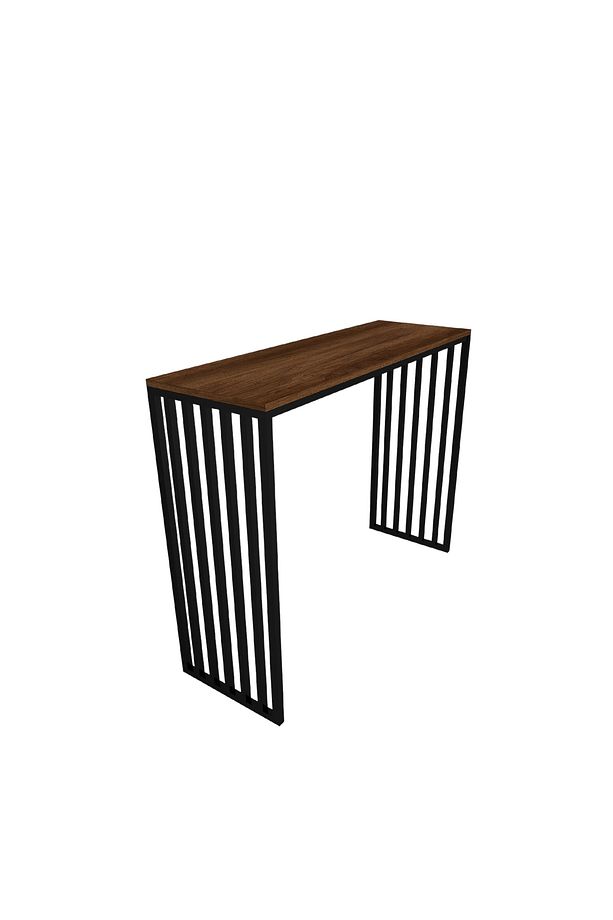 Bar Masası Metal İskeletli Yüksek Mutfak Yemek Masası Dresuar - 5