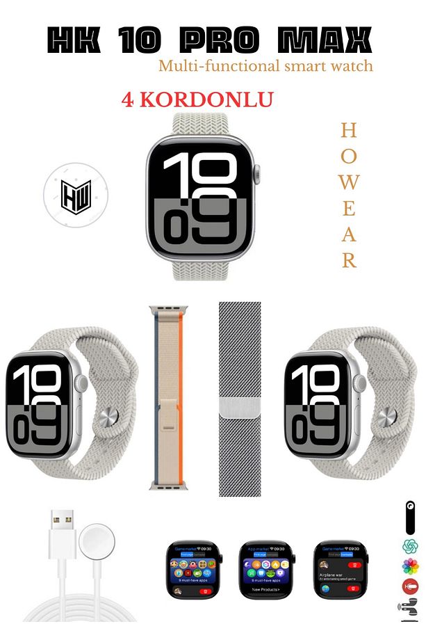 Watch 10 Series HK 10 Pro Max Akıllı Saat Wearfit GPT 2.0 - 1