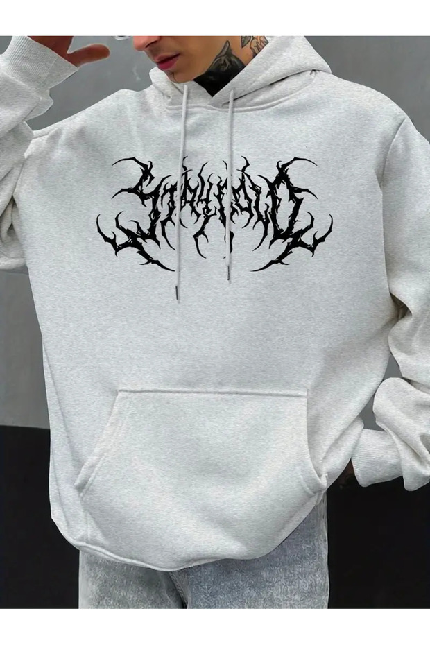 Men's Comfortable Hooded Geometric Pattern - 1