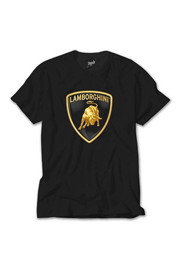 Lamborghini Logo 2 Black Kids T-Shirt 7-8 Years