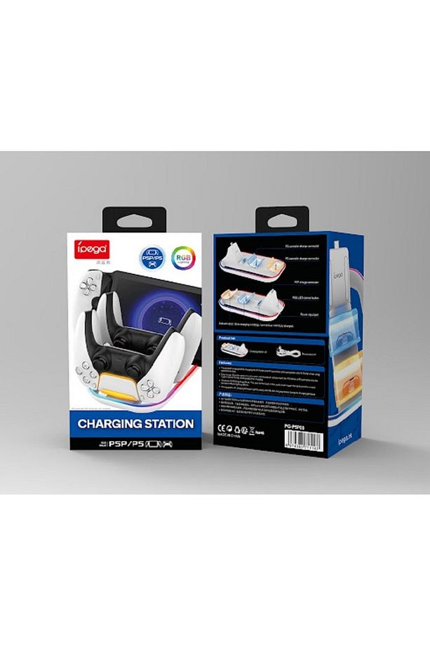 İpega PG-P5P03 3in1 Ps Portal/PS5 Dualsense RGB Şarj İstasyonu Dock - 6