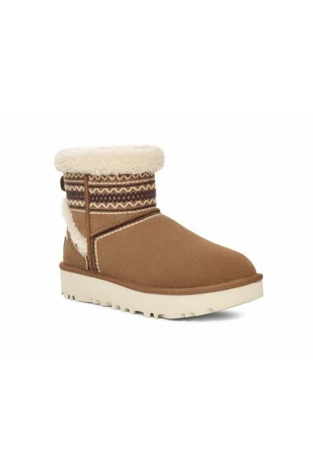 Kadın Platform Tabanlı Kürk Detaylı Rahat Taba Bot & Bootie 1158281-TABA - 3