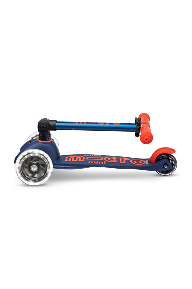 Mini Micro Scooter Deluxe Foldable Led Navy Blue MCR.MMD196 - 2
