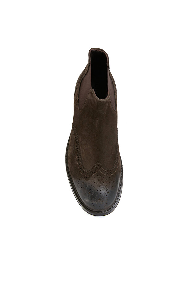 Kahverengi Erkek Süet Chelsea Bot - 4
