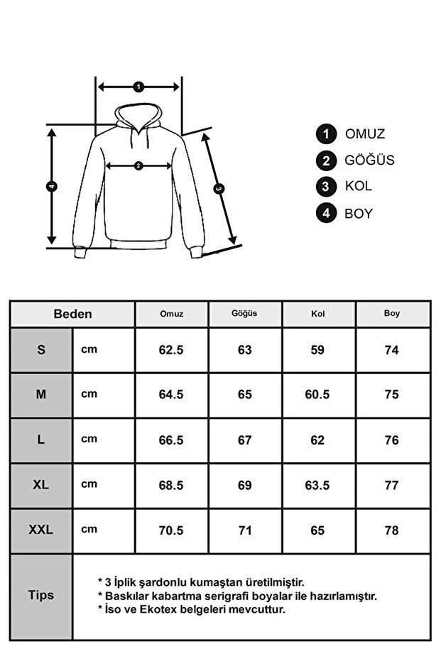 Unisex Soft Mor Basic Sweatshirt Hoodie - 7