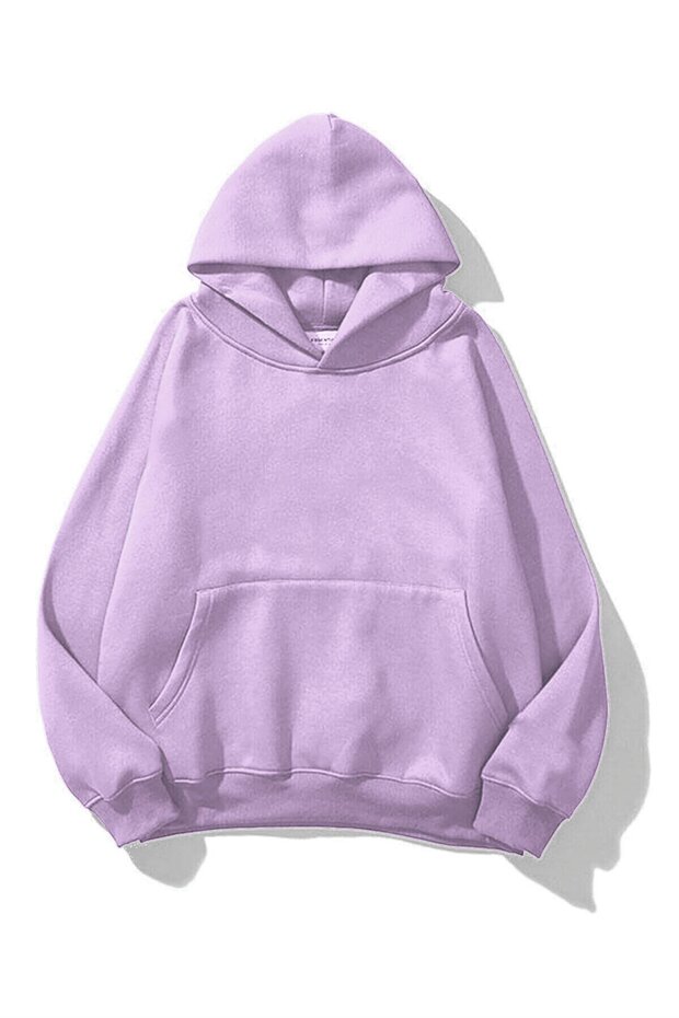 Unisex Basic Sweatshirt Hoodie Mor - 1