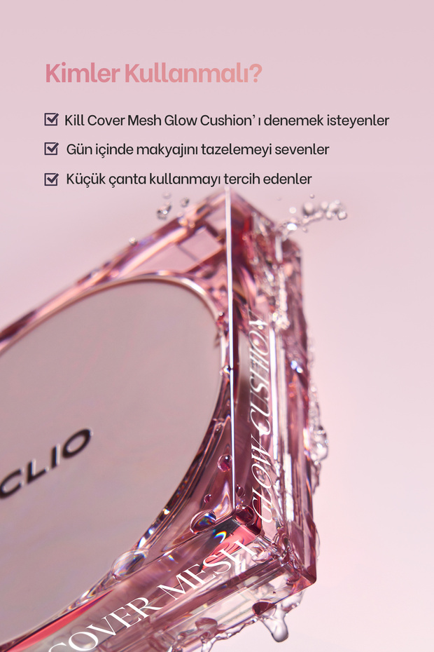 Yoğun Nem ve Işıltı Veren Cushion CLIO Kill Cover Mesh Glow Cushion Mini (3 Linen) SPF50+ PA++++ - 8