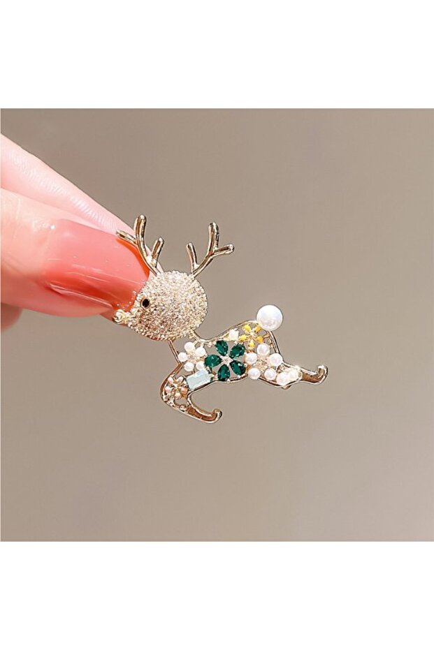 Minimal Geyik Broş - 3
