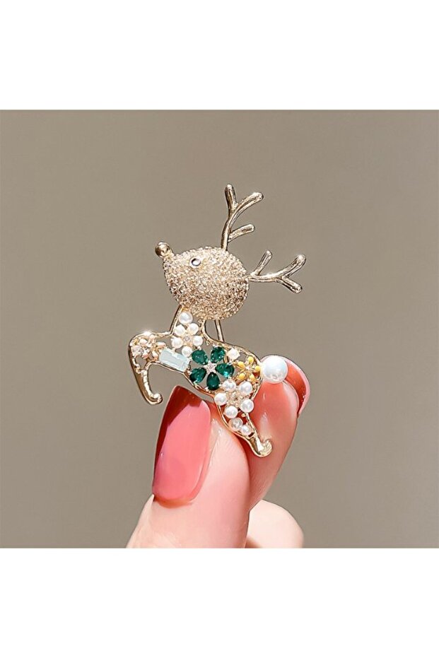 Minimal Geyik Broş - 5