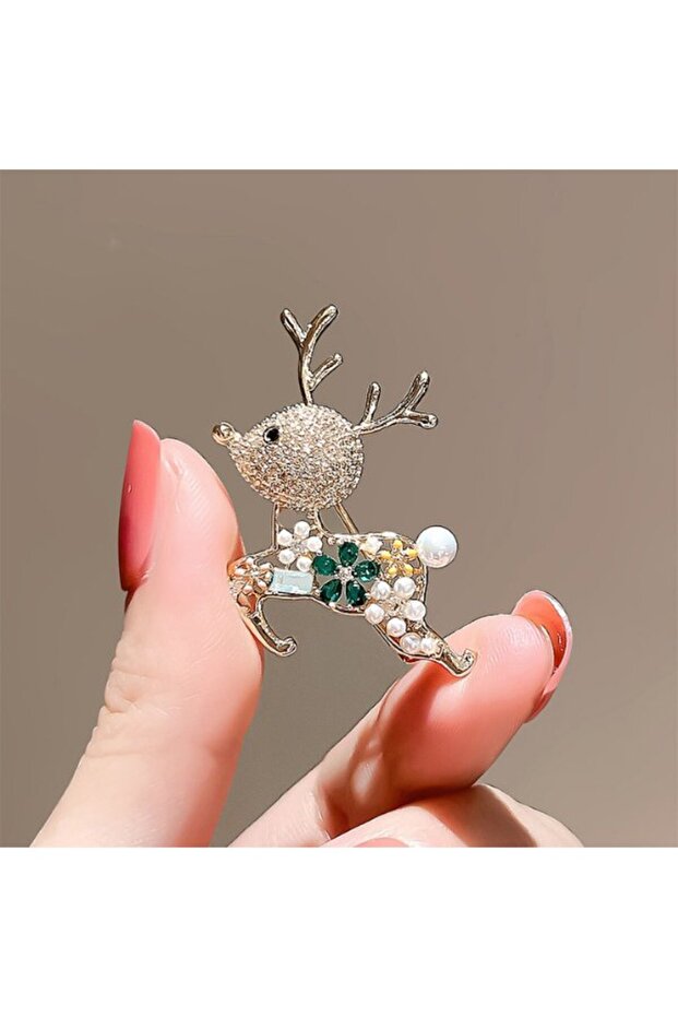 Minimal Geyik Broş - 1