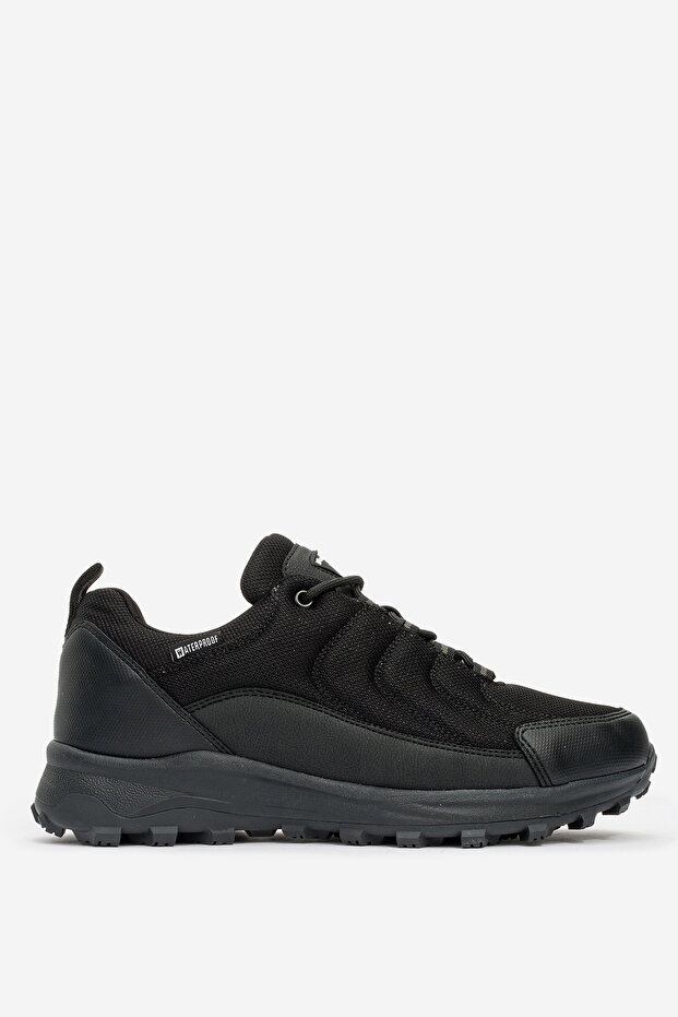 Men's Thick Sole Lace-Up Comfort Outdoor Sneaker Pc 023 Yukanay Black