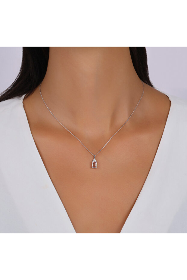 Morganit Pırlanta Kolye - 3